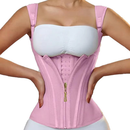 SculptFit™ Waist Trainer Vest – Adjustable Body Shaper with Zipper & Supportive Straps