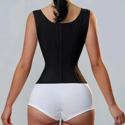 SculptFit™ Waist Trainer Vest – Adjustable Body Shaper with Zipper & Supportive Straps